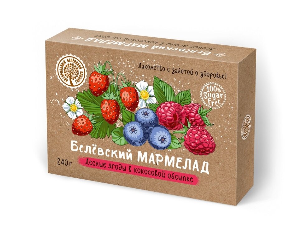  Мармелад белевский на фруктозе 240г "ЛЕСНЫЕ ЯГОДЫ"  в Глазове